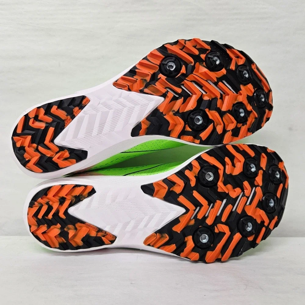 Brooks Draft XC Racing Spikes 1000391D308 Green Gecko Red Orange Women Size‎ 6.5